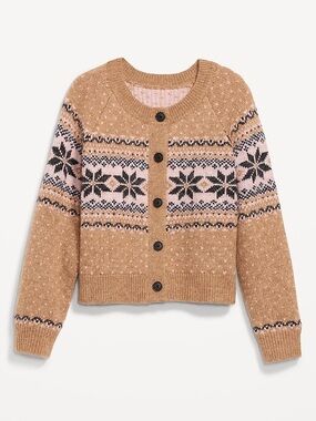 Old Navy Holiday Fair Isle Cardigan Sweater
